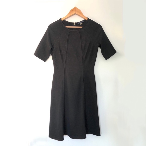 Tommy Hilfiger Shimmer Black Fit and Flare Dress - Picture 1 of 9